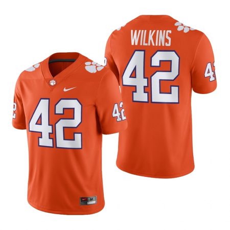 Clemson Tigers Christian Wilkins Orange Game Football Jersey