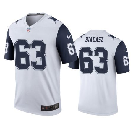 Dallas Cowboys Tyler Biadasz White Color Rush Legend Jersey
