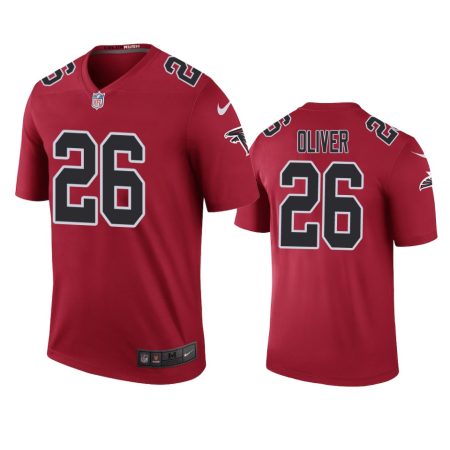 Atlanta Falcons Isaiah Oliver Red Color Rush Legend Jersey