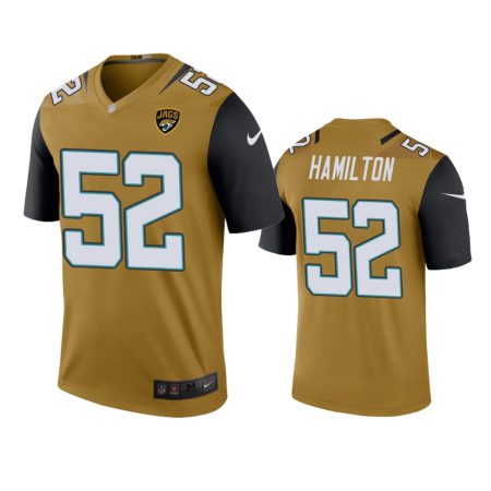 Jacksonville Jaguars DaVon Hamilton Bold Gold Color Rush Legend Jersey