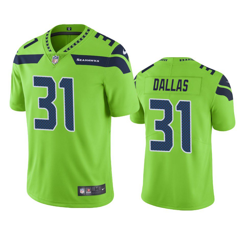 Color Rush Limited Seattle Seahawks DeeJay Dallas Green Jersey 1 mens color rush limited deejay dallas seahawks green jersey