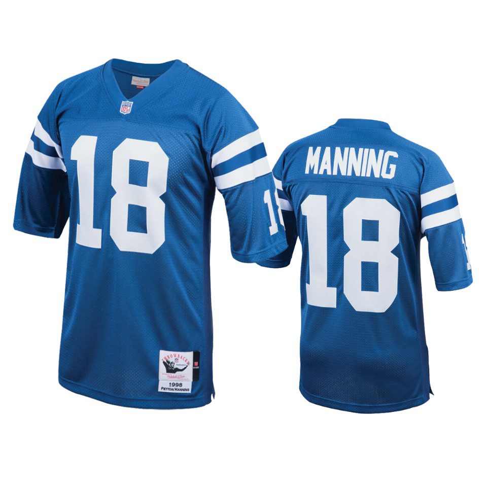 Indianapolis Colts Peyton Manning Royal 1998 Authenti Throwback Jersey 1 mens colts peyton manning royal throwback 1998 authenti jersey
