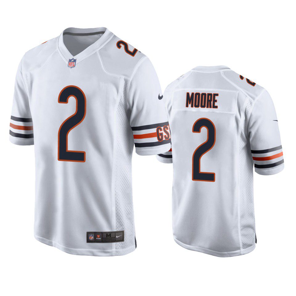Chicago Bears D.J. Moore White Game Jersey 1 mens d.j. moore bears white game jersey