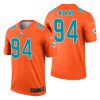 Miami Dolphins Christian Wilkins Orange Inverted Legend Jersey 2 mens dolphins christian wilkins orange inverted legend jersey