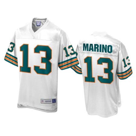 Men's Dolphins Dan Marino White NFL Pro Line Jersey