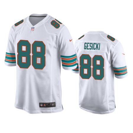 Men's Dolphins Mike Gesicki White 2019 Alternate Replica Game Jersey