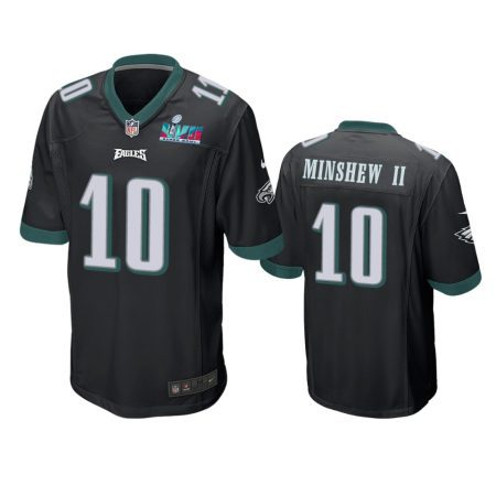 Philadelphia Eagles Gardner Minshew II Black Super Bowl LVII Game Jersey