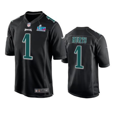 Philadelphia Eagles Jalen Hurts Black Super Bowl LVII Fashion Game Jersey