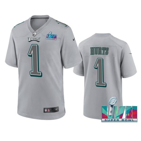 Philadelphia Eagles Jalen Hurts Gray Super Bowl LVII Atmosphere Jersey