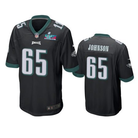 Philadelphia Eagles Lane Johnson Black Super Bowl LVII Game Jersey