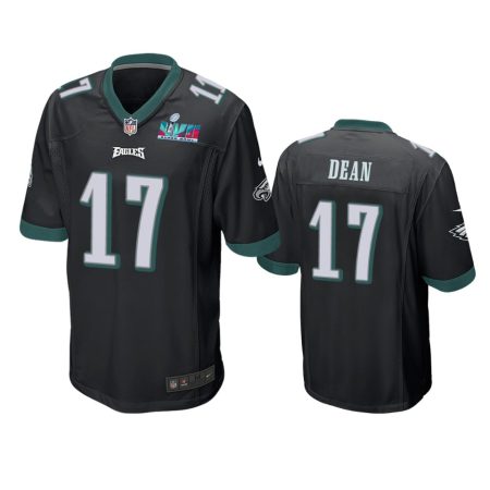 Philadelphia Eagles Nakobe Dean Black Super Bowl LVII Game Jersey