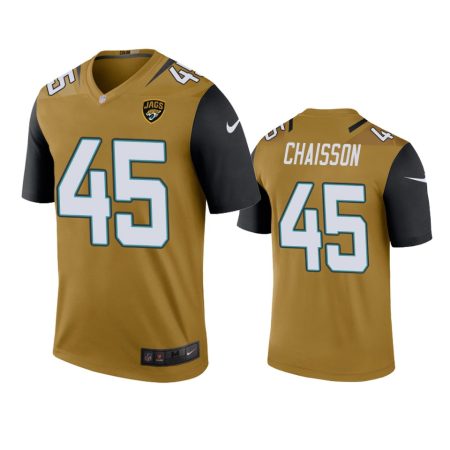 Jacksonville Jaguars K'Lavon Chaisson Bold Gold Color Rush Legend Jersey - Men's