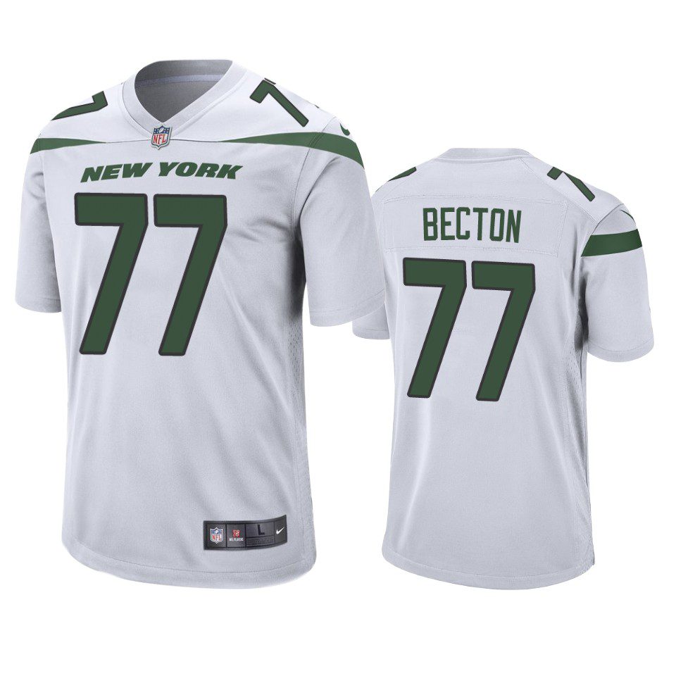 New York Jets Mekhi Becton White 2020 NFL Draft Game Jersey 1 mens jets mekhi becton white game jersey