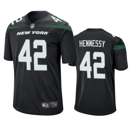New York Jets #42 Thomas Hennessy Black 2019 Game Jersey - Men's