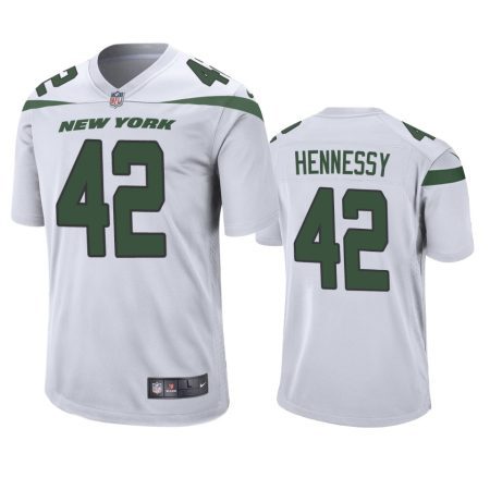 New York Jets #42 Thomas Hennessy White 2019 Game Jersey - Men's