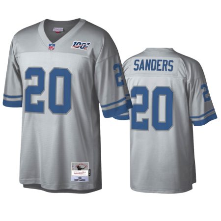 Detroit Lions Barry Sanders Platinum Platinum NFL 100 Legacy Jersey