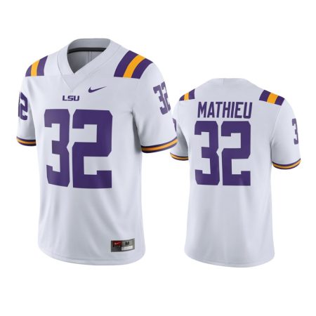 LSU Tigers Tyrann Mathieu White Game Alumni Player Jersey