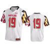 Maryland Terrapins #19 White Replica College Football Jersey 3 mens maryland terrapins 19 under armour white replica jersey