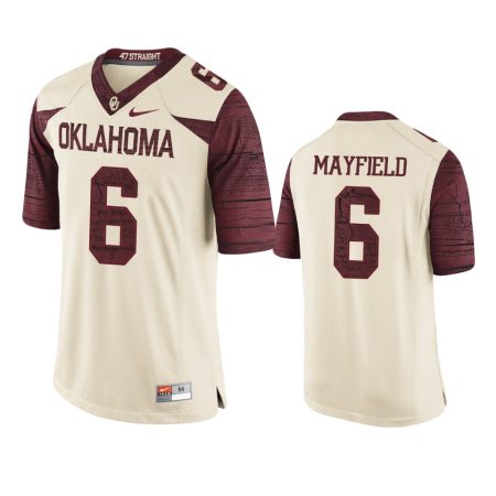 Oklahoma Sooners Baker Mayfield Cream College Football Limited Jersey