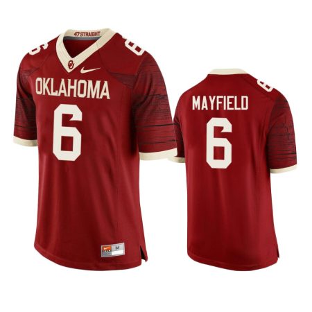 Oklahoma Sooners Baker Mayfield Crimson College Football Limited Jersey