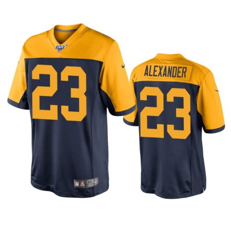 Green Bay Packers Jaire Alexander Navy 100th Season Throwback Jersey