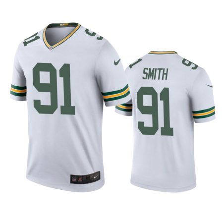 Green Bay Packers #91 Preston Smith White Color Rush Legend Jersey - Men's