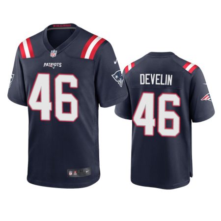 New England Patriots James Develin Navy 2020 Game Jersey