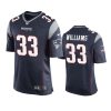 New England Patriots Joejuan Williams Navy Game Jersey 3 mens patriots joejuan williams navy game jersey