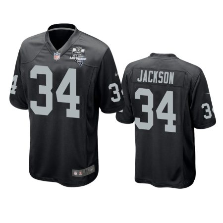 Las Vegas Raiders Bo Jackson Black 2020 Inaugural Season Game Jersey