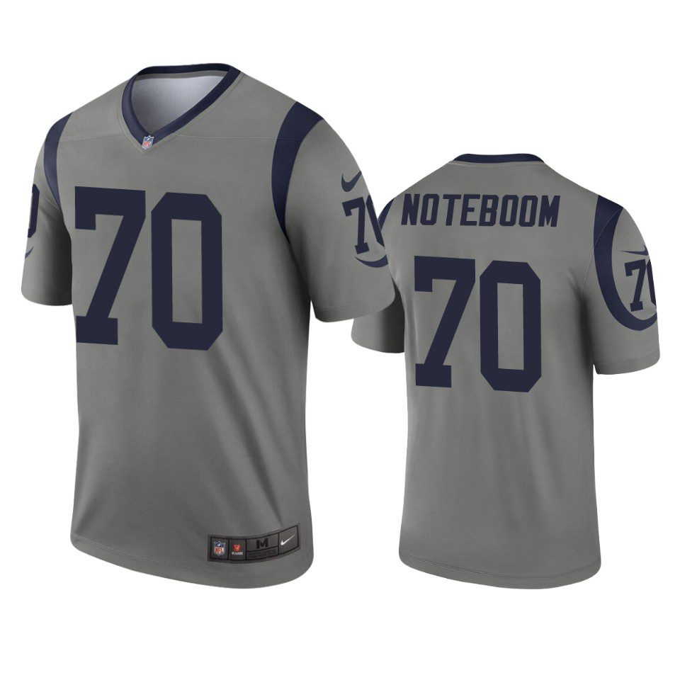 Los Angeles Rams Joseph Noteboom Gray Inverted Legend Jersey 1 mens rams joseph noteboom gray inverted legend jersey