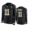 New Orleans Saints Deonte Harris Black Therma Long Sleeve Jersey 2 mens saints deonte harris black therma long sleeve jersey