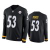 Pittsburgh Steelers #53 Maurkice Pouncey Black Therma Long Sleeve Jersey - Men's 3 mens steelers maurkice pouncey black therma long sleeve jersey