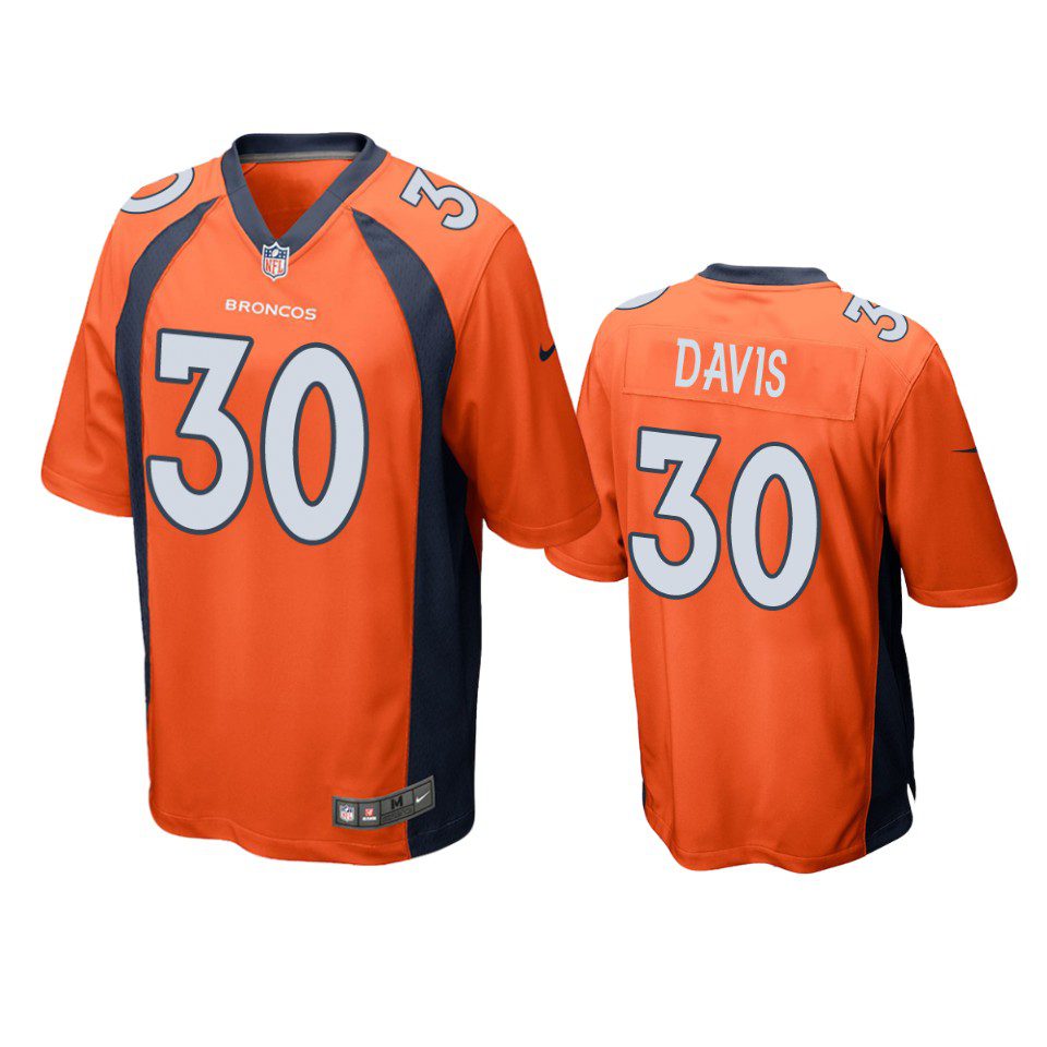Denver Broncos Terrell Davis Orange Game Jersey 1 mens terrell davis broncos orange game jersey