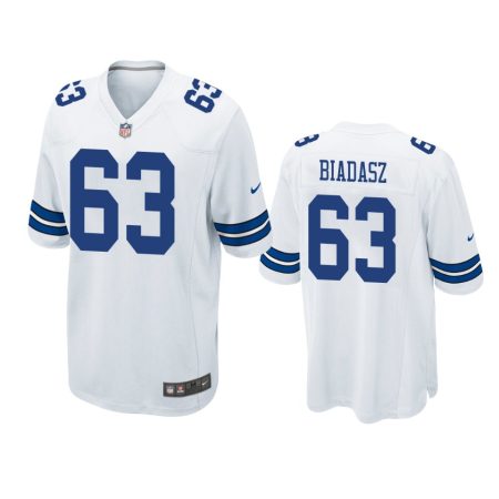 Dallas Cowboys Tyler Biadasz White Game Jersey