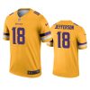 Minnesota Vikings Justin Jefferson Gold Inverted Legend Jersey 2 mens vikings justin jefferson gold inverted legend jersey