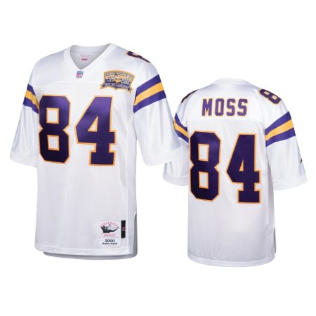 Men's Vikings Randy Moss White 2000 Authentic Jersey