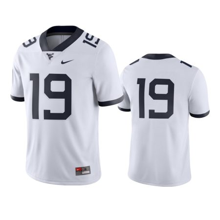 West Virginia Mountaineers #19 White Game Football Jersey