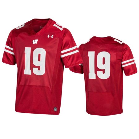 Wisconsin Badgers #19 Red Replica Jersey
