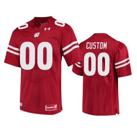 Wisconsin Badgers Custom Red College Football Game Jersey