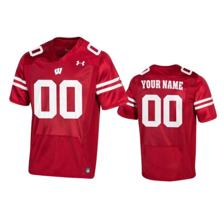 Wisconsin Badgers Custom Red Replica Football Jersey