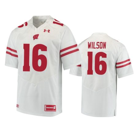 Wisconsin Badgers Russell Wilson White College Football Game Jersey