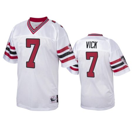 Atlanta Falcons Michael Vick 1989 White Authentic Throwback Jersey