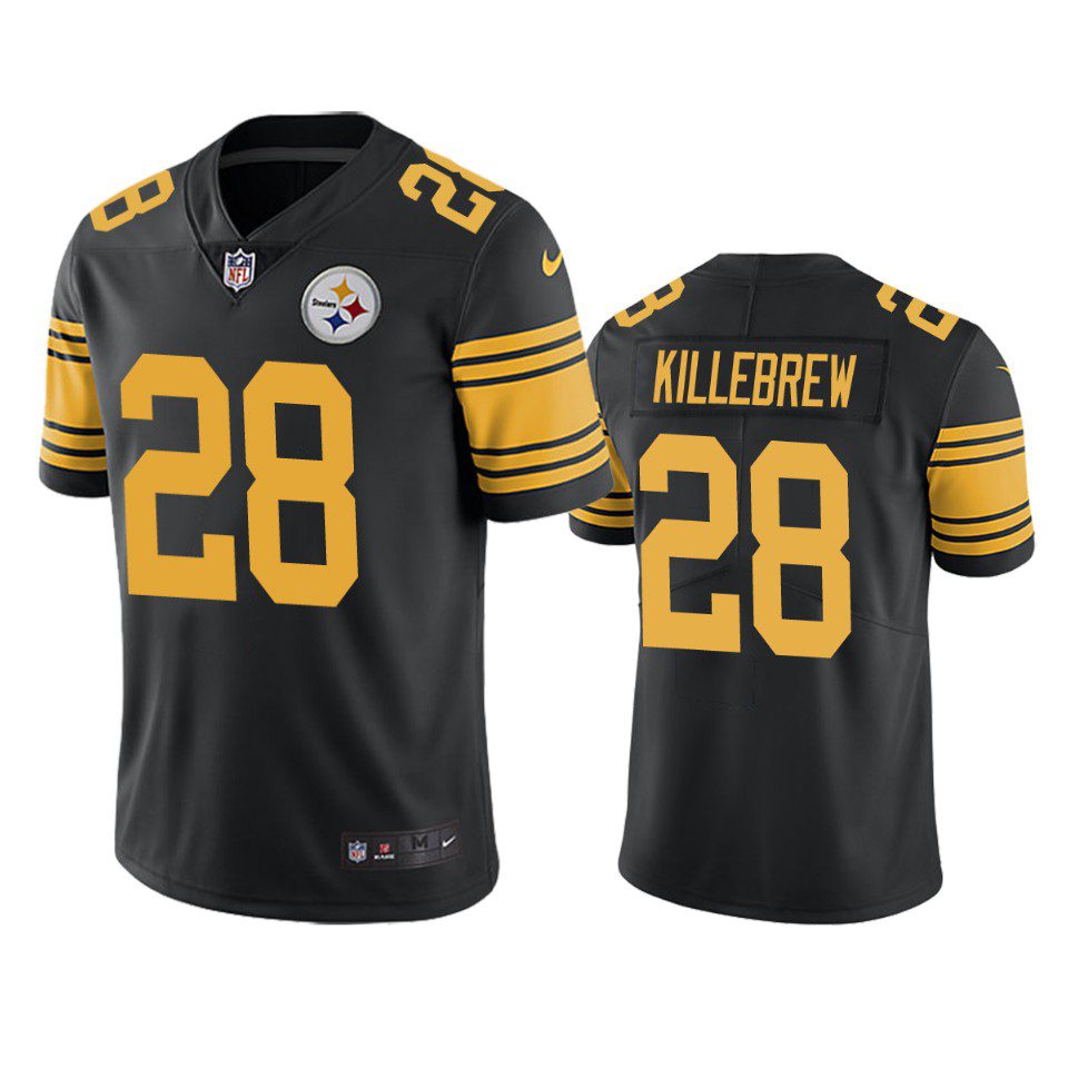 Color Rush Limited Pittsburgh Steelers Miles Killebrew Black Jersey 1 miles killebrew steelers color rush limited black jersey
