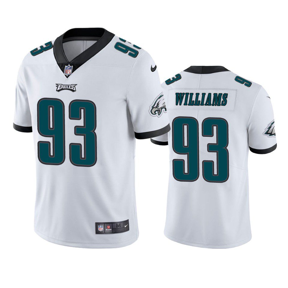 Milton Williams Philadelphia Eagles White Vapor Limited Jersey 1 milton williams eagles white vapor jersey