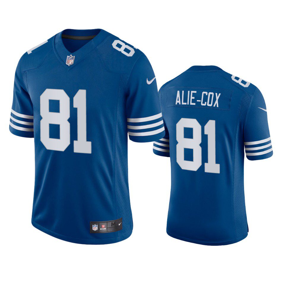 Mo Alie-Cox Indianapolis Colts Royal Vapor Limited Jersey 1 mo alie cox colts royal vapor jersey