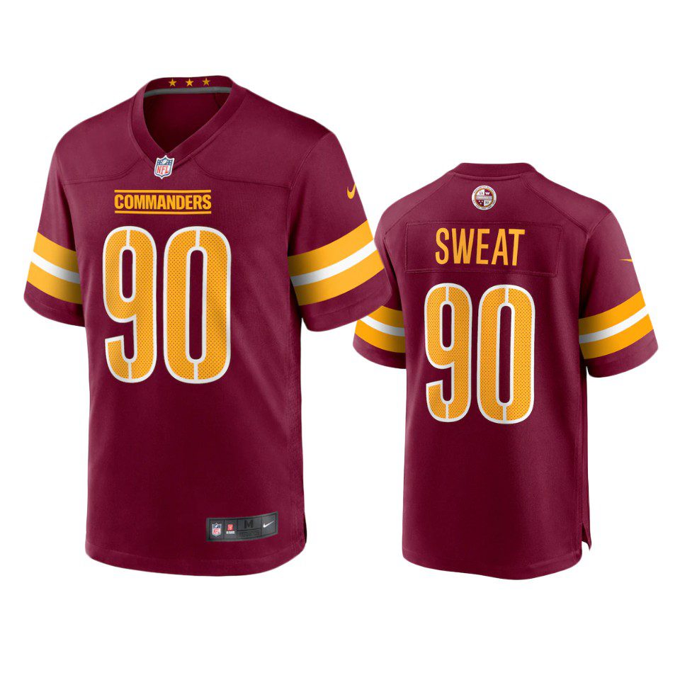 Washington Commanders Montez Sweat Burgundy Game Jersey 1 montez sweat commanders burgundy game jersey