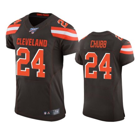 Cleveland Browns Nick Chubb Brown 100th Season Vapor Elite Jersey