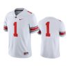 Ohio State Buckeyes #1 White College Football Game Jersey 3 ohio state buckeyes 1 white game jersey