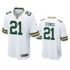 Green Bay Packers Eric Stokes White Game Jersey 3 packers eric stokes white game jersey 0a