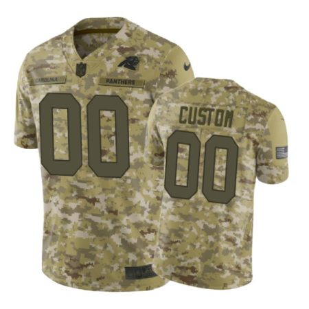 Carolina Panthers #00 2018 Salute to Service Custom Jersey Camo -Nike Limited